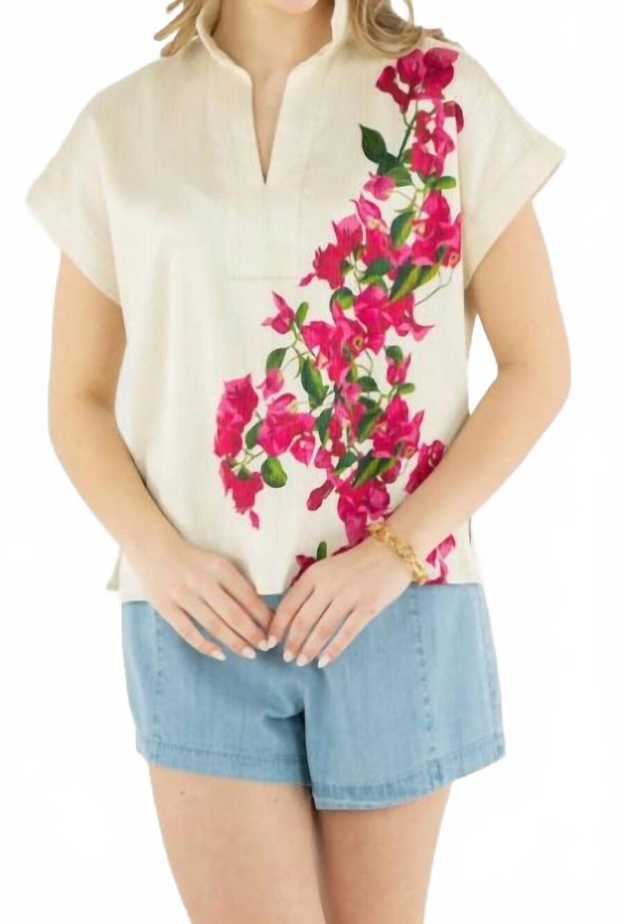 NEW EMILY MCCARTHY riviera top in bougainvillea